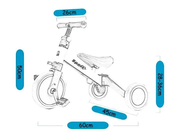 ROWEREK BIEGOWY 4 w 1 wielofunkcyjny rower dziecięcy dla dziecka