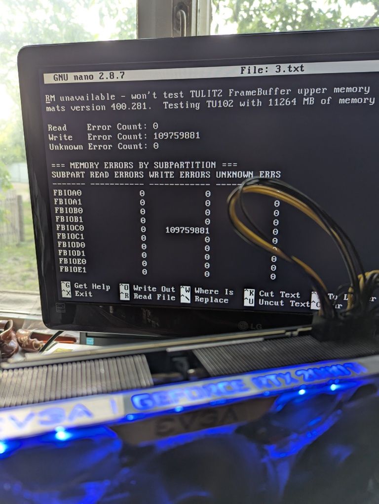 Глючна під ремонт Відеокарта Evga Rtx 2080 Ti ftw3 ultra 11gb