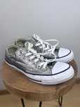 Srebrne metaliczne buty sportowe trampki tenisówki Converse 37,5