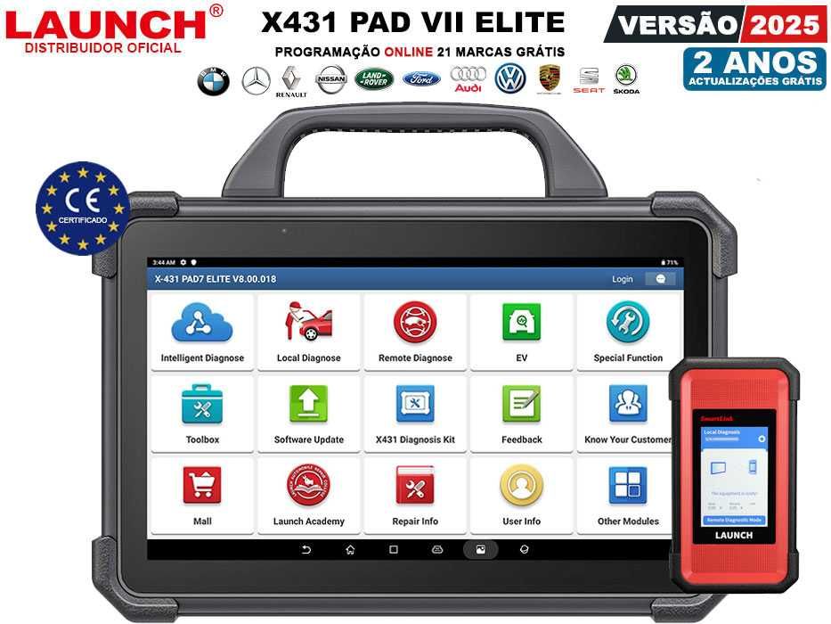 Launch X431 PAD VII ELITE Maq Diagnóstico OBD Profissional (NOVO)