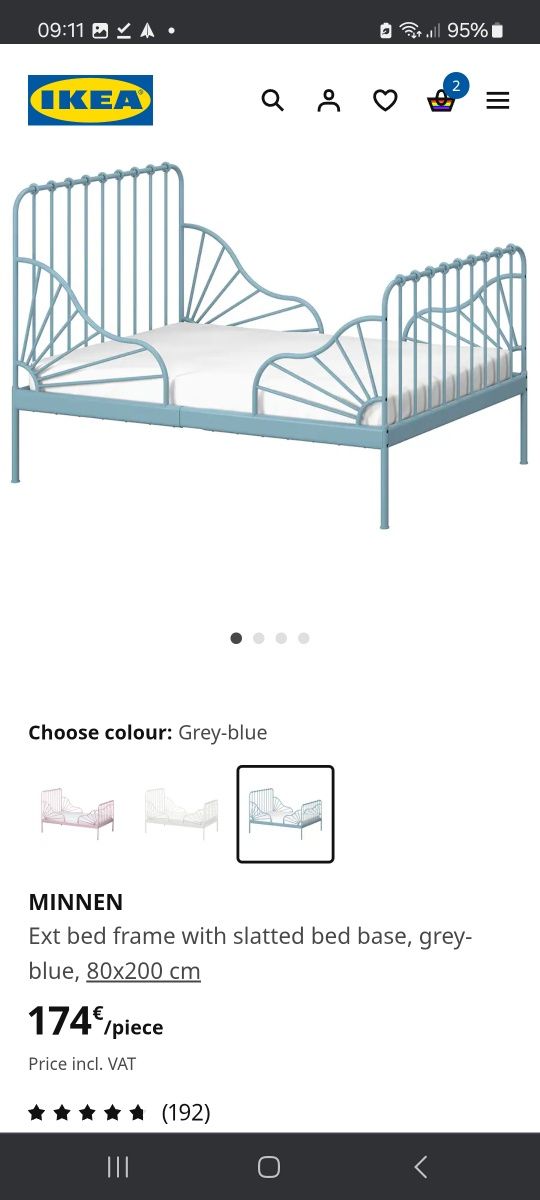 Ikea minnen cama ajustável para crianças