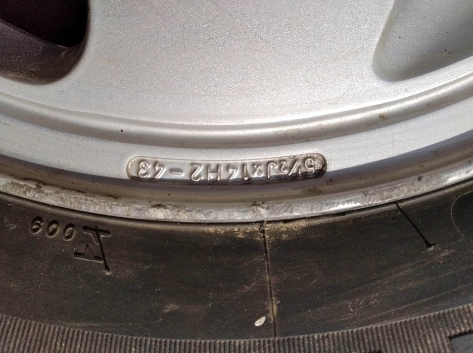 FIAT Диски с Резиной 195\60\R14 H Kumho 4 штуки