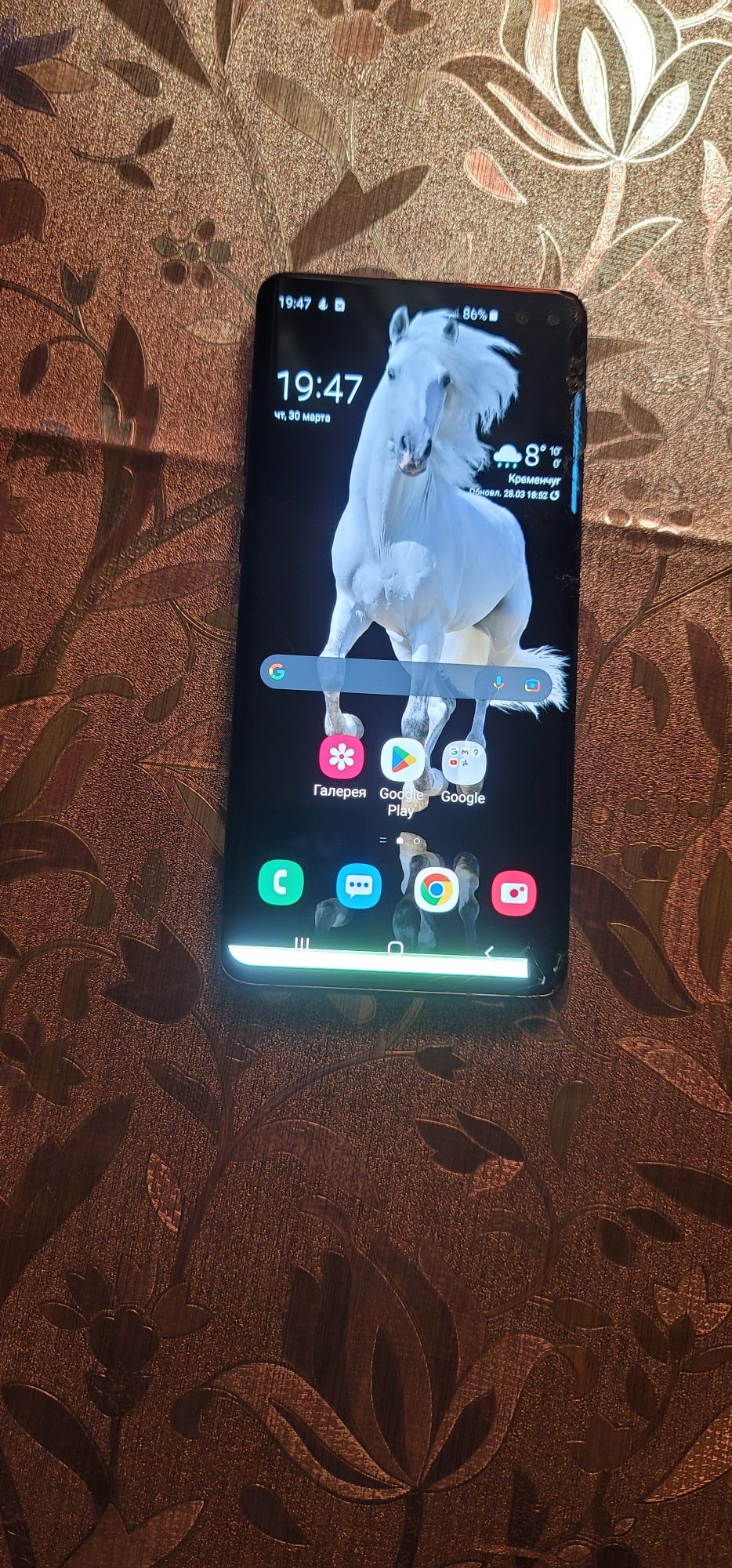 На запчасти Samsung S10+ G975U 8/128гб.