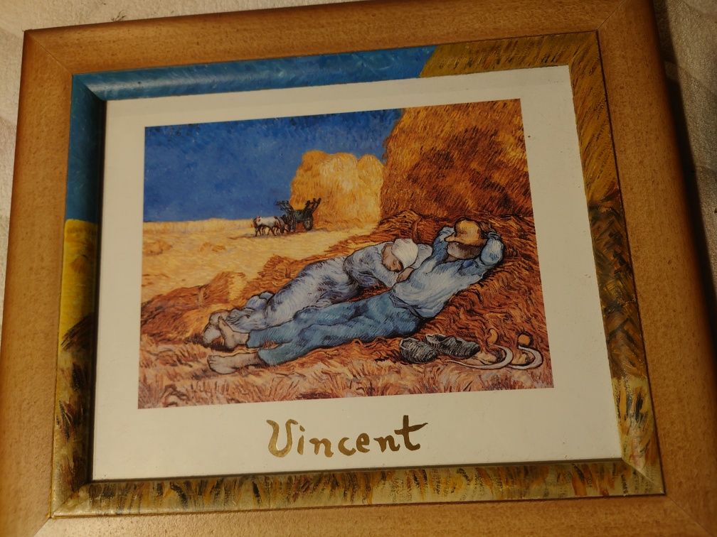 Obraz południe, odpoczynek od pracy Vincent Van Gogh w ramie
