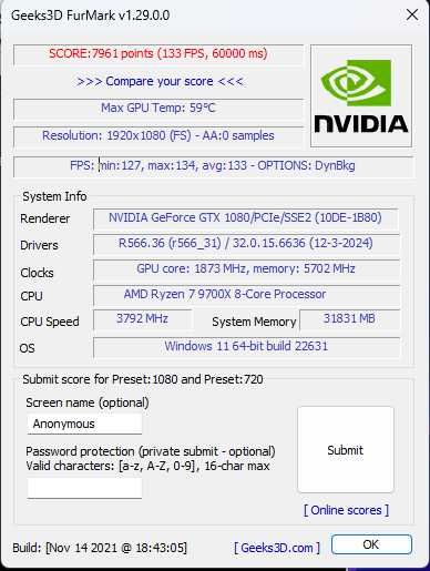 Asus Strix  Geforce GTX 1080 11Gbps GDDR5X