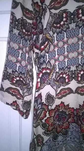 TOP SECRET biała kremowa koszula bluzka we wzory w kwiaty boho folk