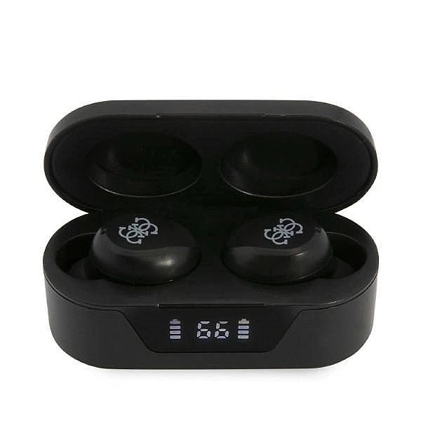Słuchawki Bluetooth Guess TWS + stacja dokująca - czarne