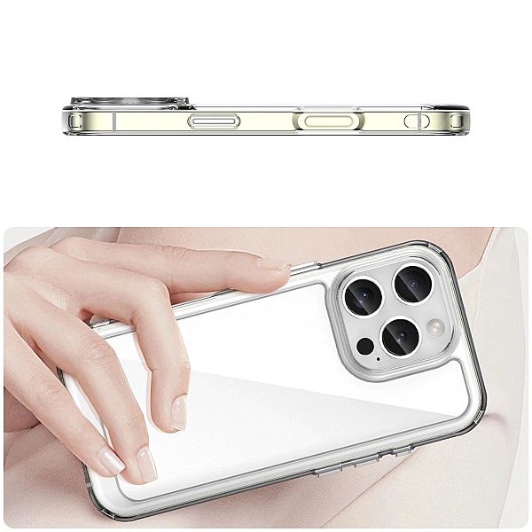 Etui Outer Space Case z żelową ramką do iPhone 16 Pro Max - przezroczy