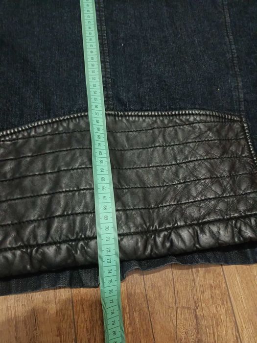 Kurtka , skóra, jeans