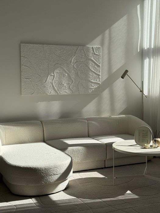 Obraz strukturalny biały 80x140cm