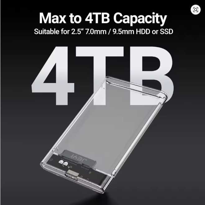 Кишеня зовнішнього жорсткого диска 2,5 дюйма (прозора).