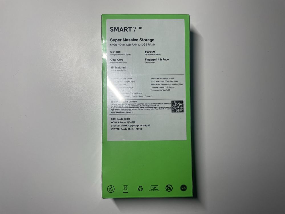 Infinix Smart 7 HD 2/64GB NOWY smartfon telefon komórkowy Android