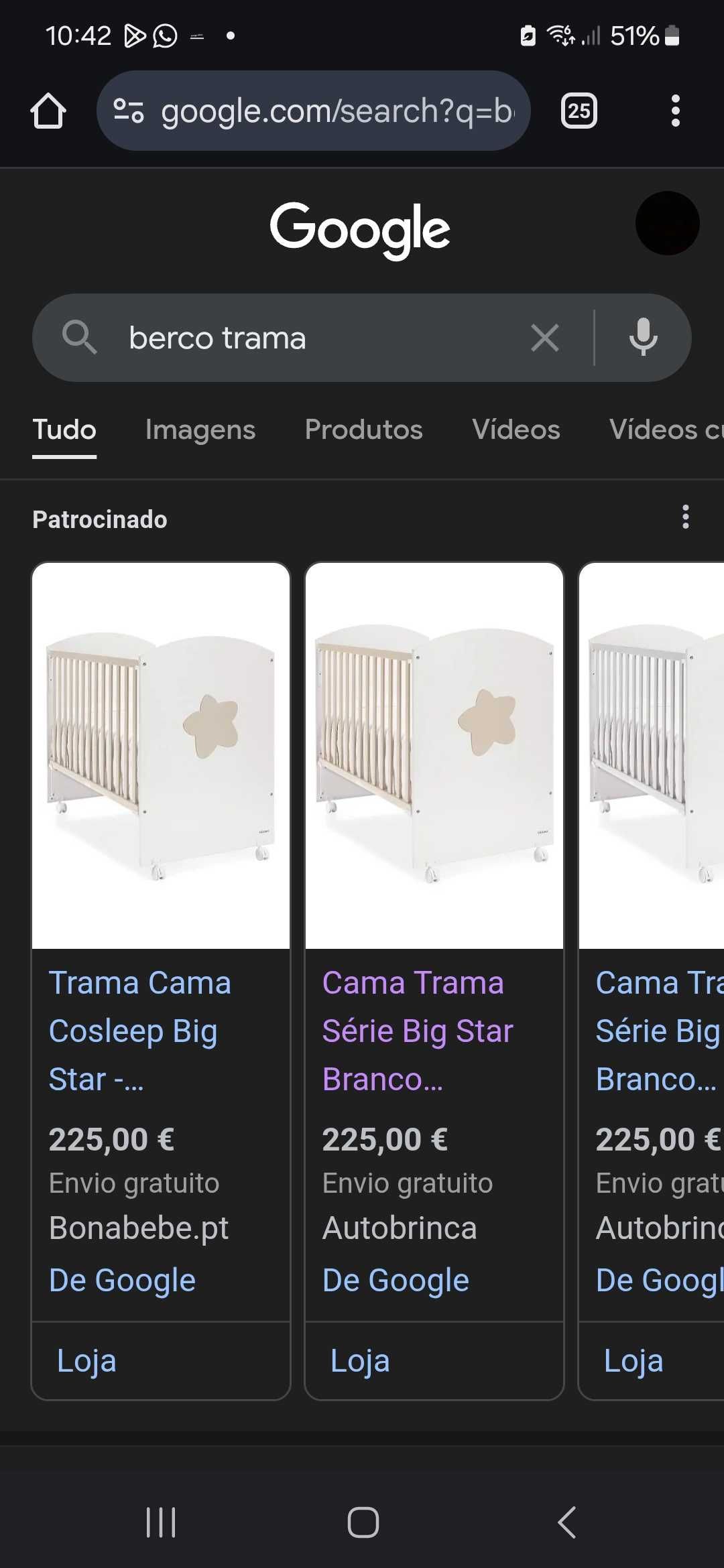 Berço trama em perfeito estado.