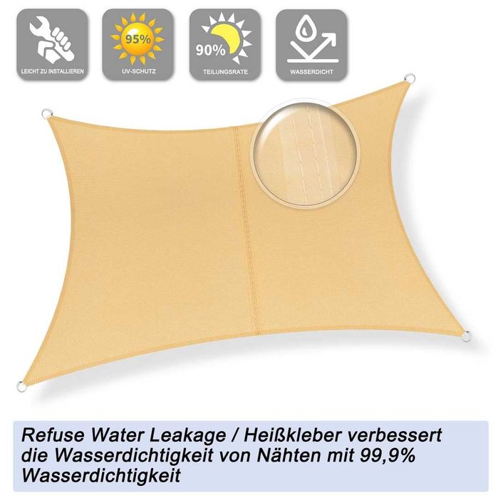 Toldo Lona Sombra Sunnylaxx 4x6m Bege