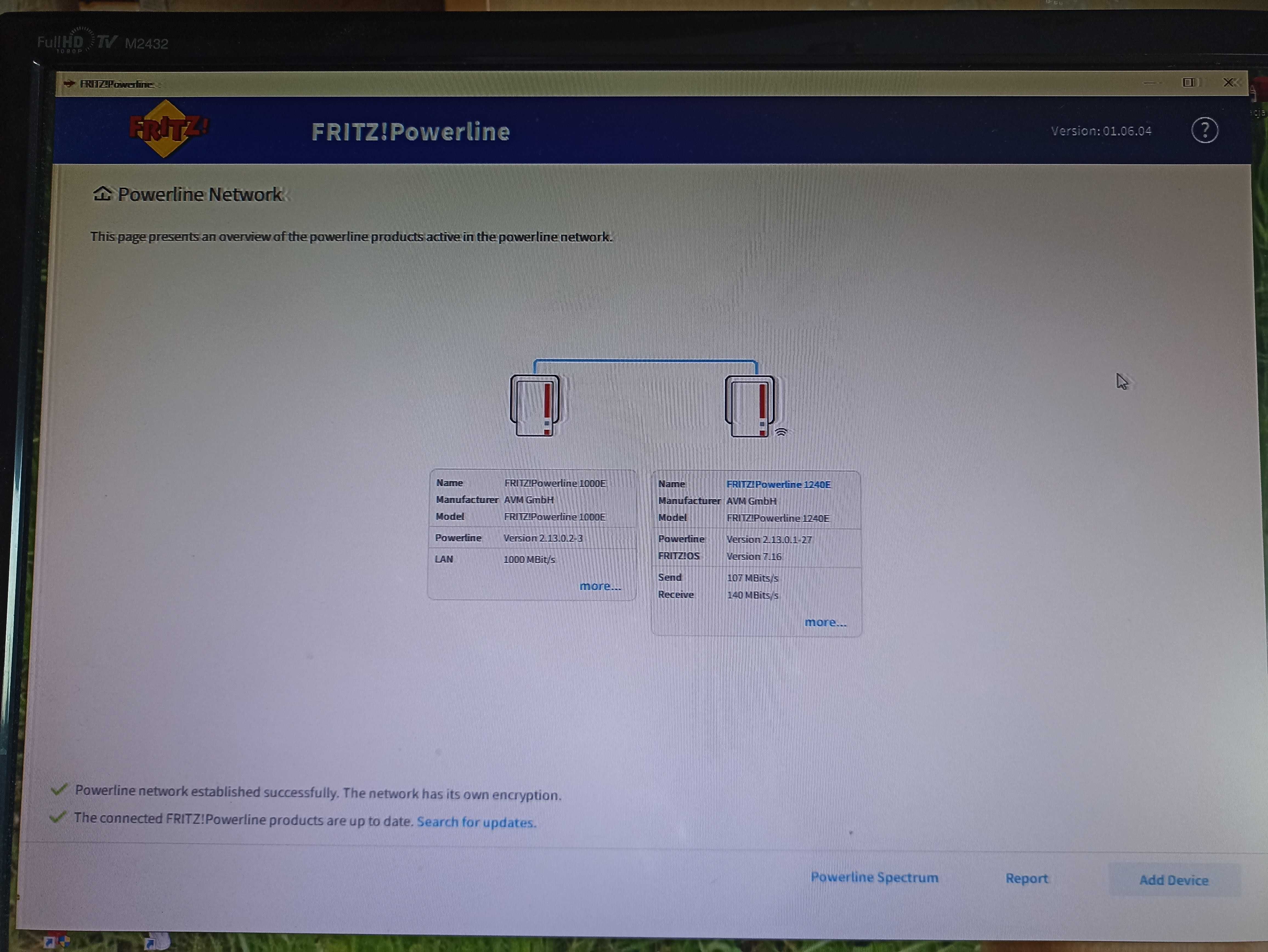 Transmiter Fritz!Box Powerline 1000E 2 sztuki