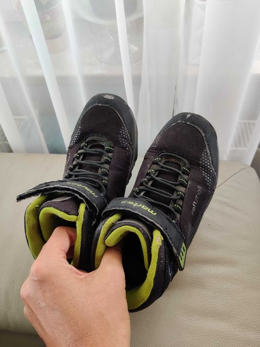 Buty jesienno-zimowe/32/21 cm/na rzepy/górskie/kozaki/trekkingowe