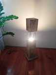 Lampa stojąca loftowa drewno szczotkowane