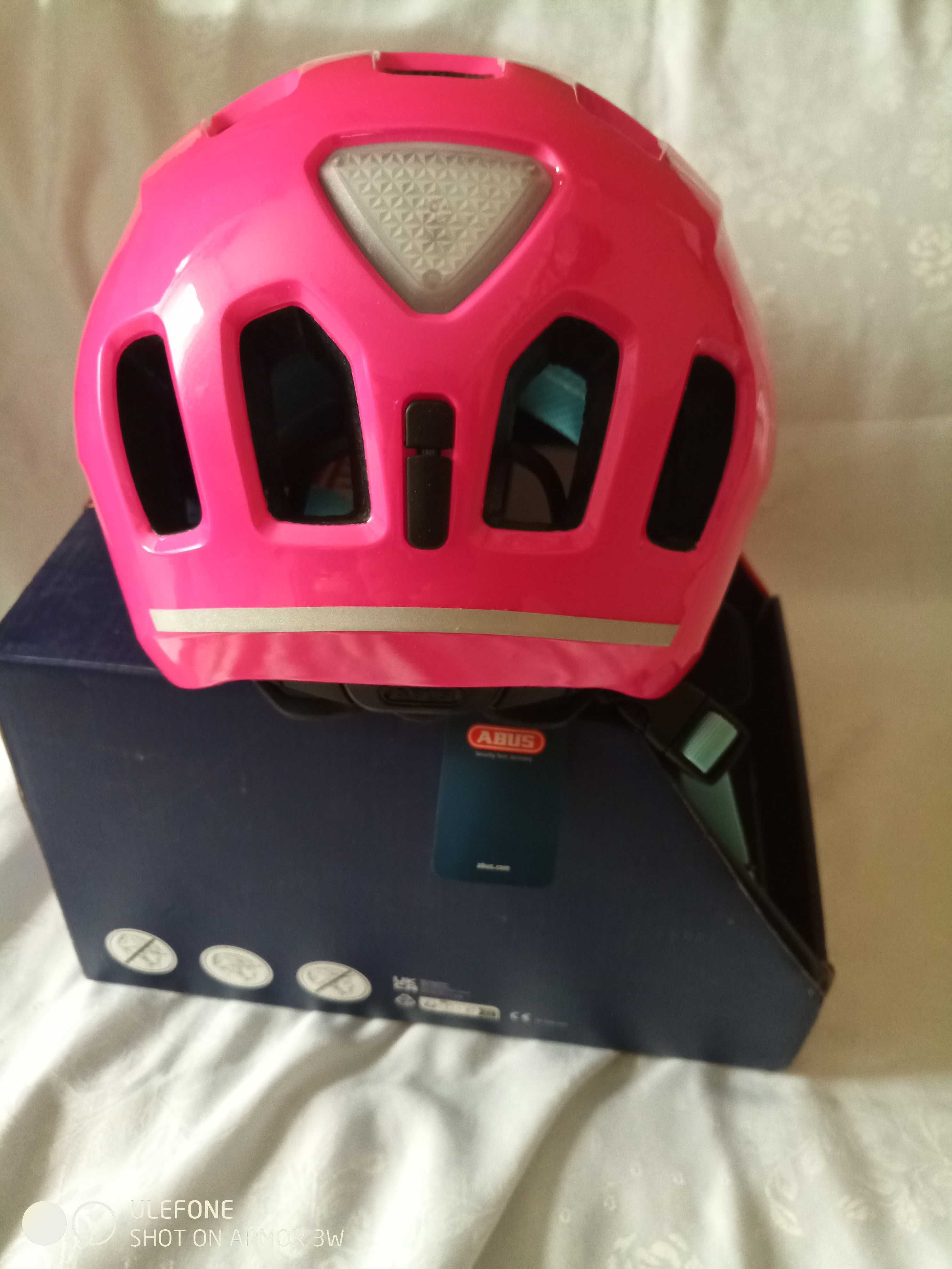 Kask rowerowy orzeszek ABUS Youn-I 2.0 sparkling pink r.M 52-57