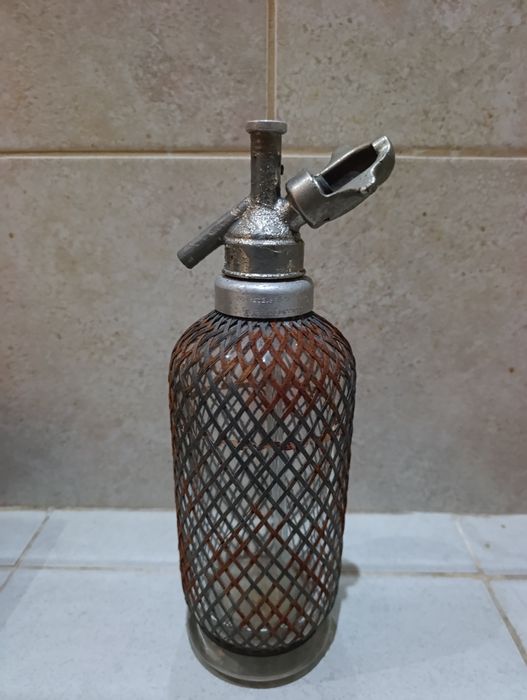 Garrafa de sifão de soda vintage
