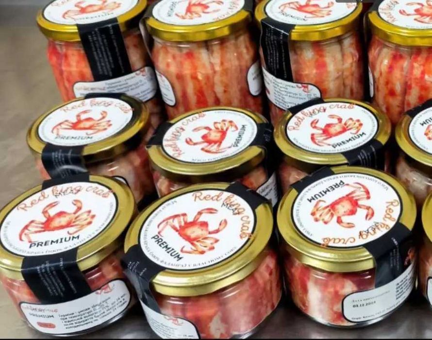 М'ясо краба натуральне, Норвегія, скляна банка 520 грам