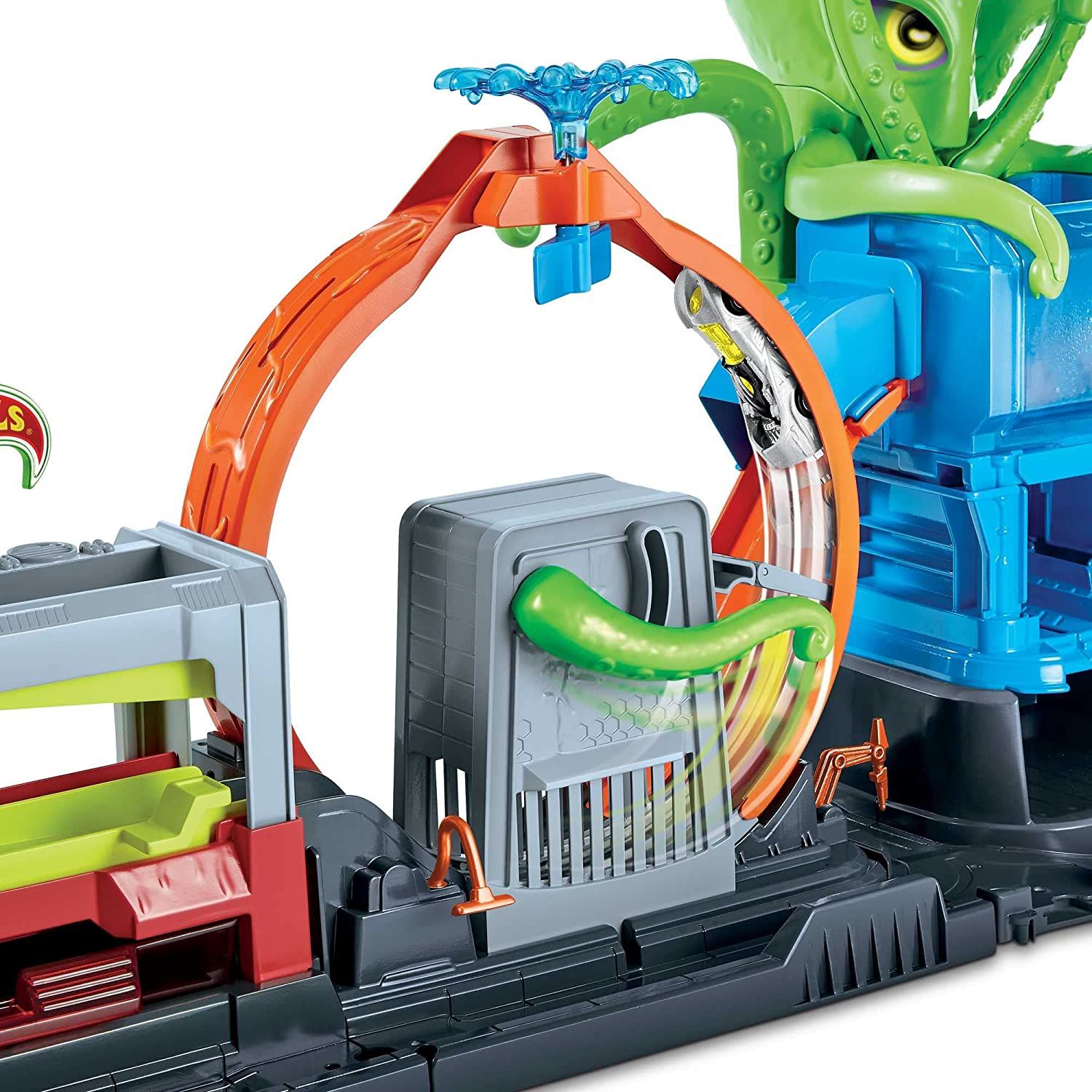 Mega długi tor z wodą Hot Wheels City Color Reveal Ultimative