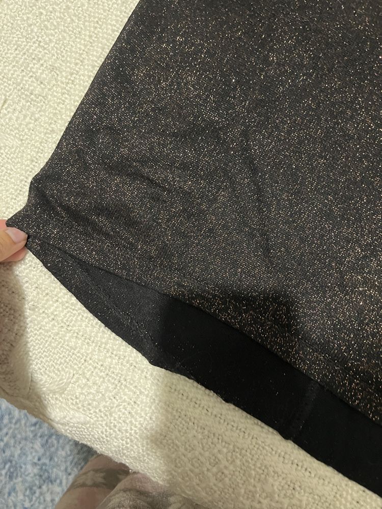 Camisola de malha de senhora preta cheia de brilho tamanho S (veste M) como nova manga a 3/4 da pull&bear