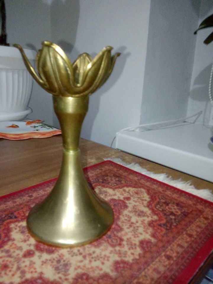 Świecznik mosiężny 2 części