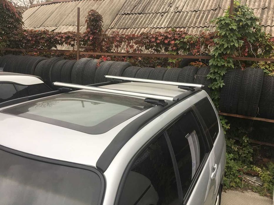 Багажник на крышу Subaru Forester 2, Outback в штатные места, рейлинги