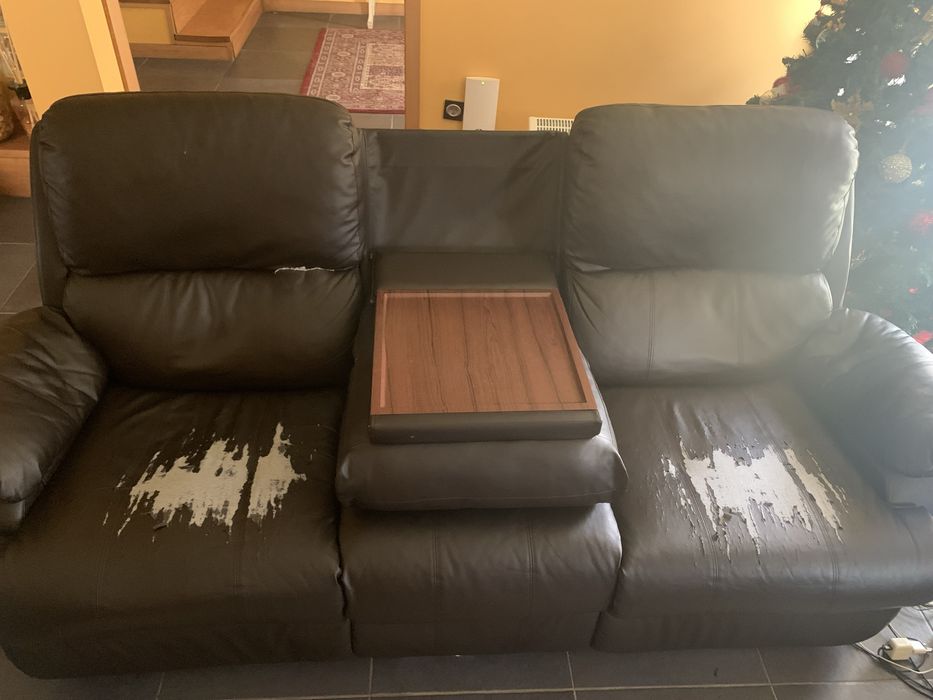 Sofa 3 lugares VALDO com mesa e 2 alturas de recline