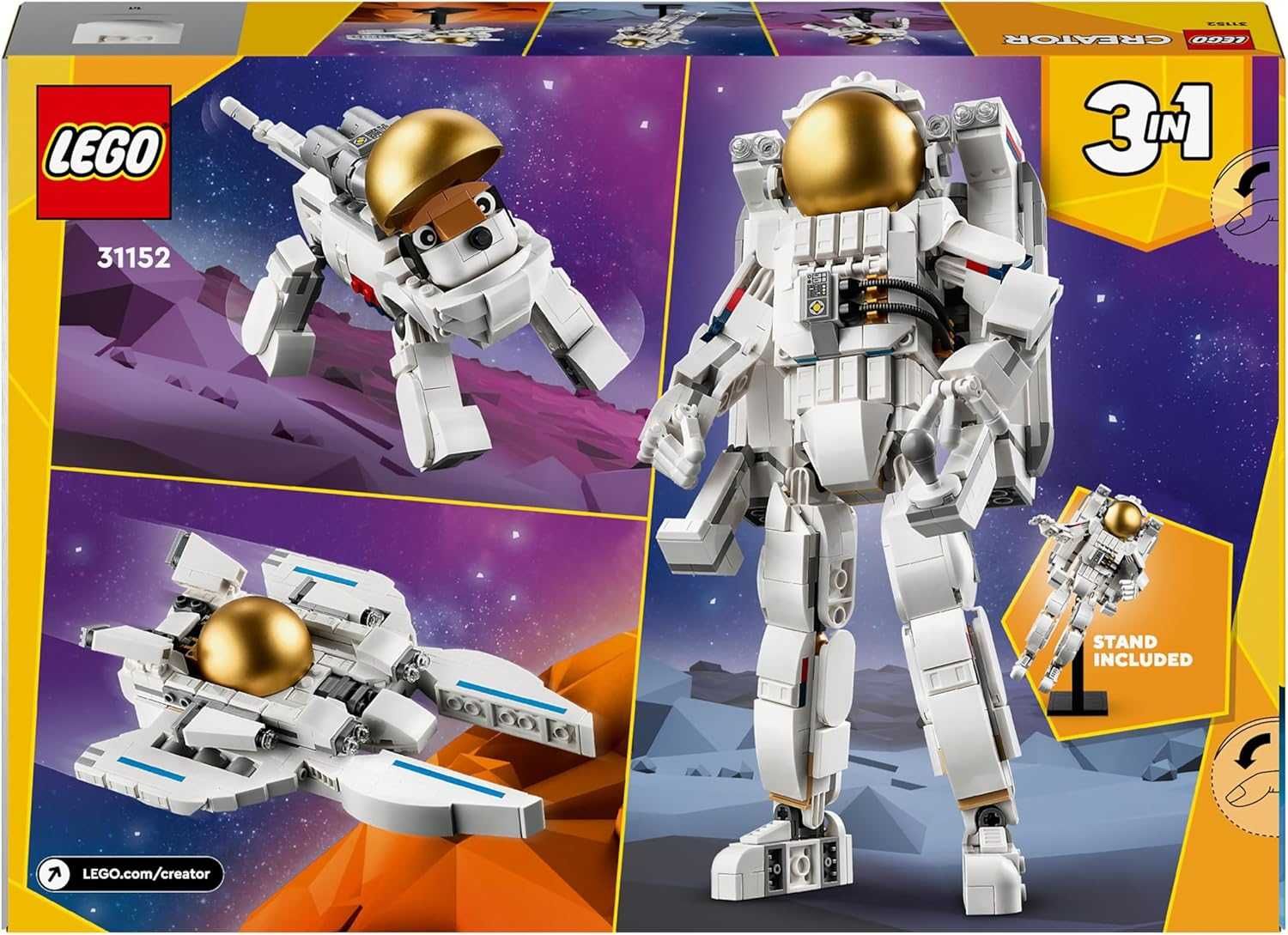 LEGO Creator 3w1 - Astronauta  31152