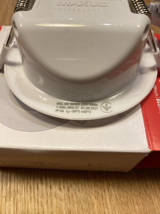 Комплект точкових світильників Maxus 3W тепле світло 4шт.