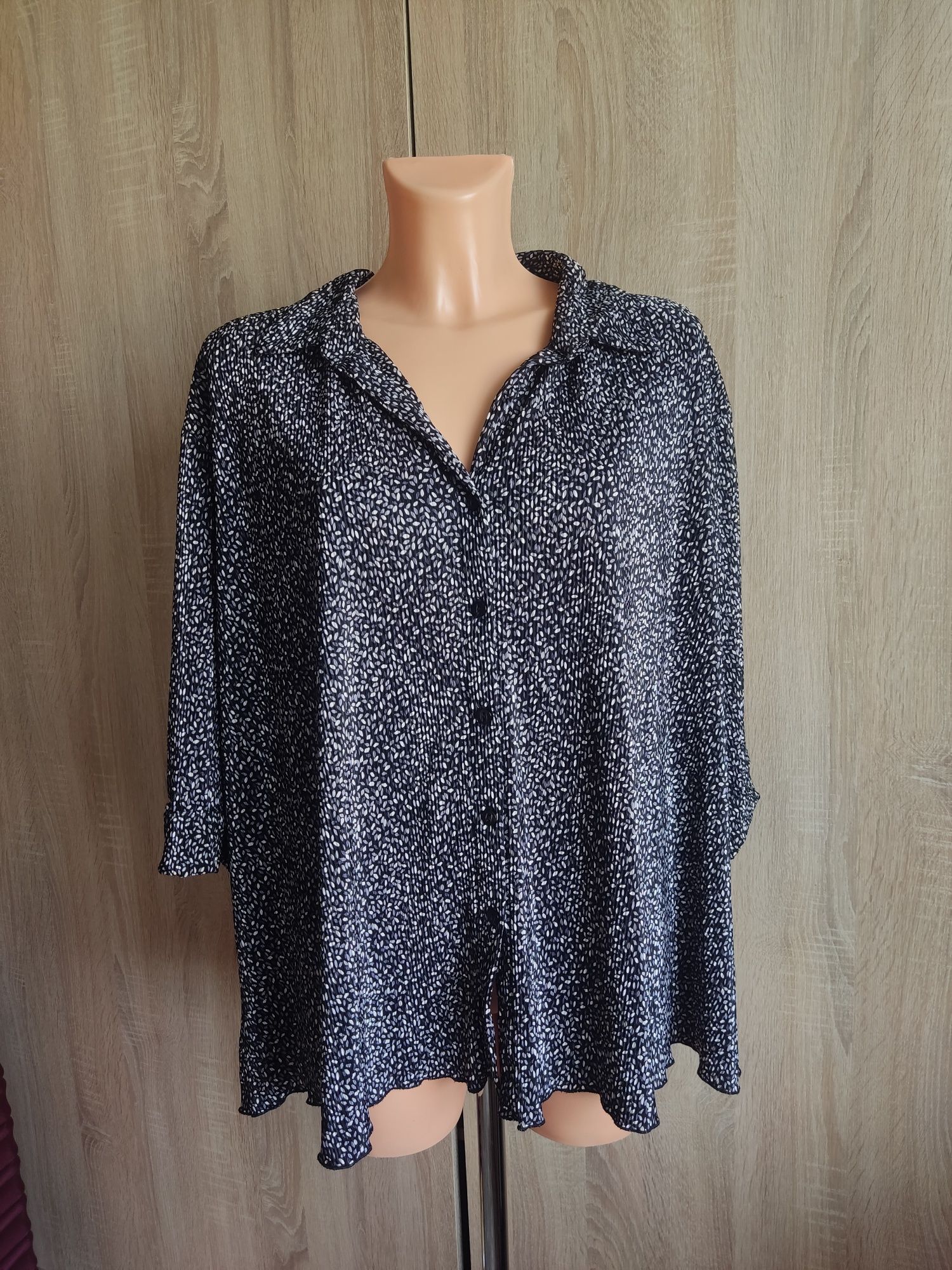 Koszula damska luźna oversize plus size 46 48 56 we wzory elegancka