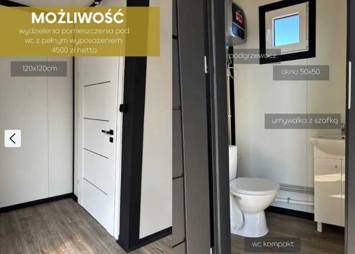 Gotowy pawilon kontener 600x300 6x3 handlowy biurowy usługowy leasing