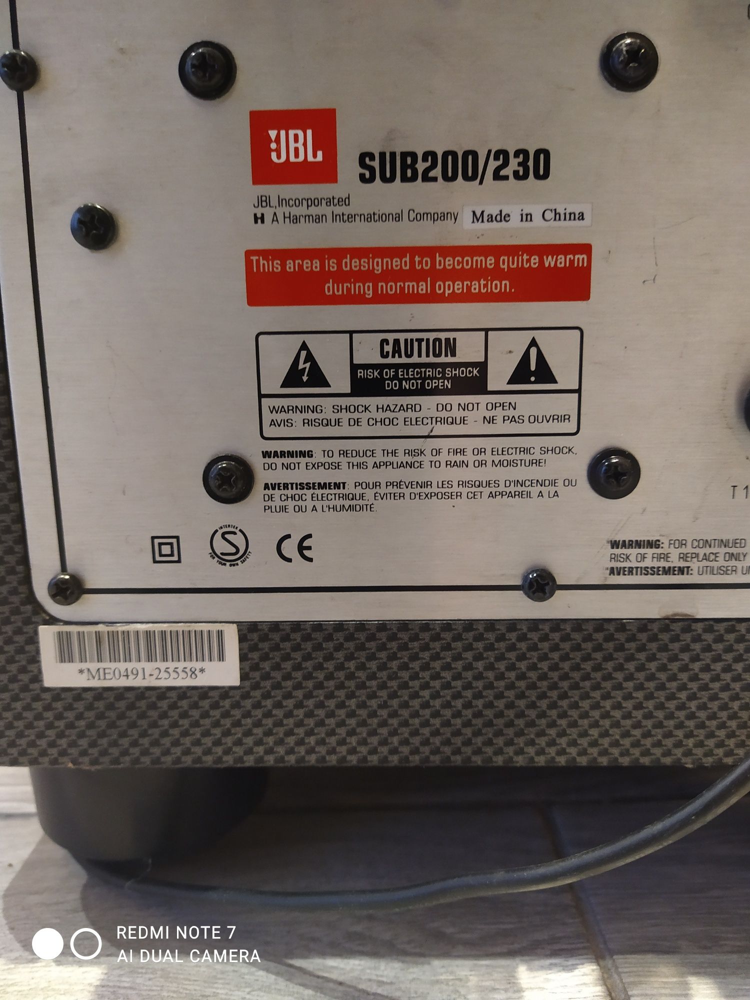 Subwoofer JBL SUB 200/230 subwoofer aktywny