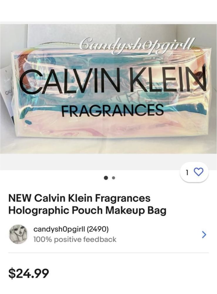 Косметичка Calvin Klein голографическая