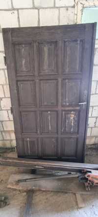 Drzwi drewniane dębowe dwuskrzydłowe 235x210