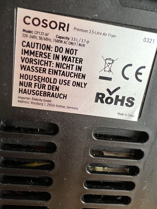 Airfryer COSORY 3,5 l