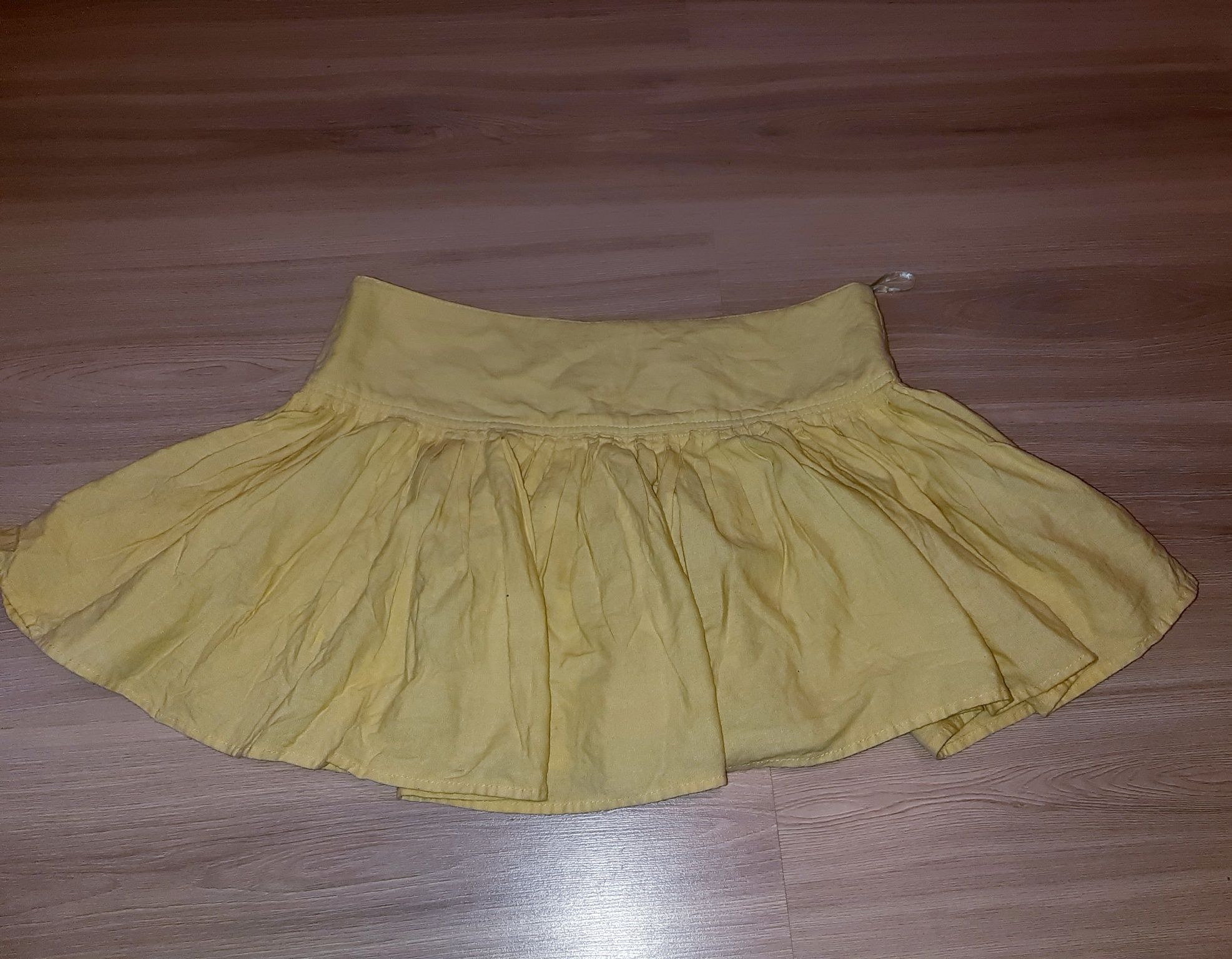 Spódnica spódniczka Terranova rozmiar S żółta rozkloszowana