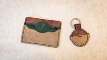 Borubar Skóroszyj - skórzany cardholder / mini portfel dla fana Mando