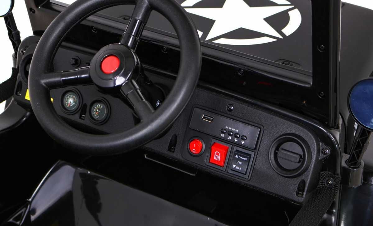 Auto autko Pojazd Retro Wojskowy 4x4 na akumulator dla dzieci