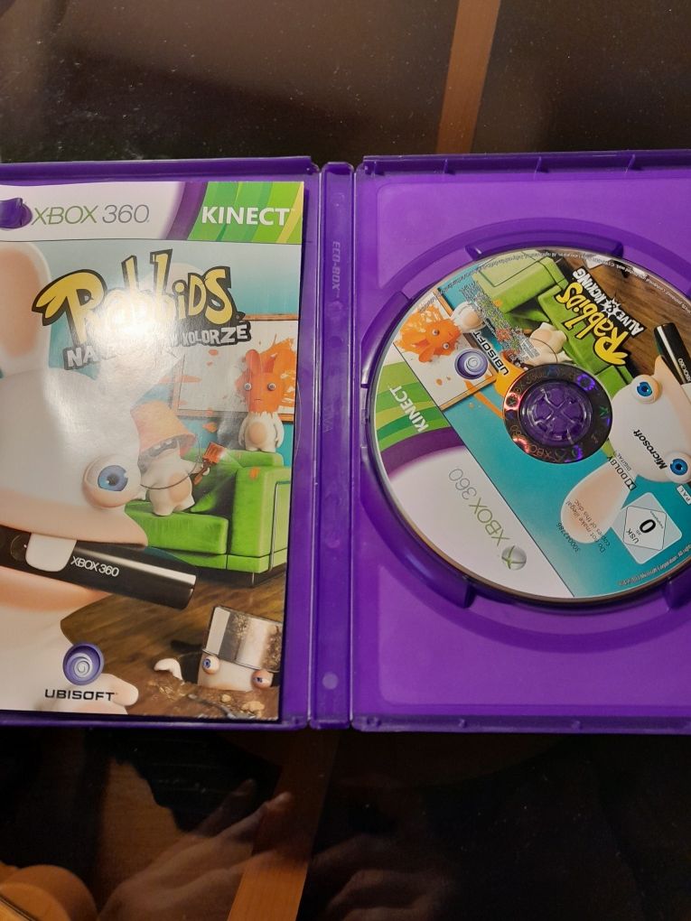 Kinect Rabbids na żywo i w kolorze Pl..Stan cd idealny.x box 360