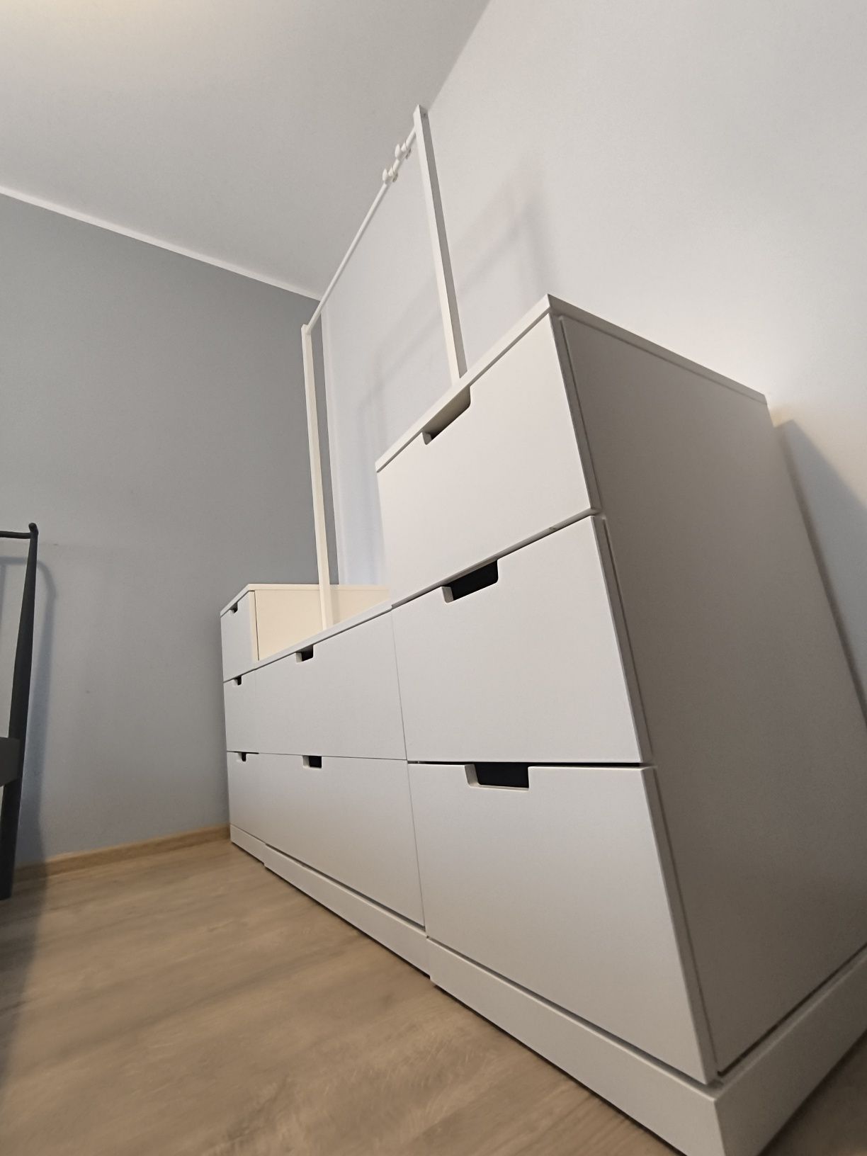 Szafka komoda biała z wieszakiem Ikea 160 cm
