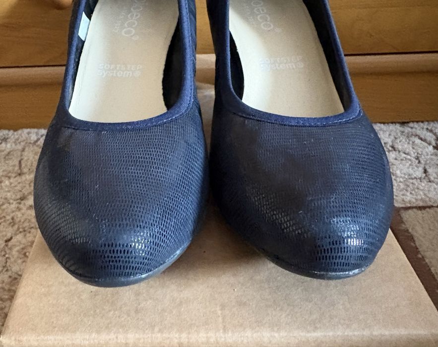 Elegancke buty Bioeco na szerokim obcasie