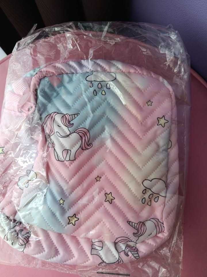 Mini bolsa crossbody unicórnio para criança