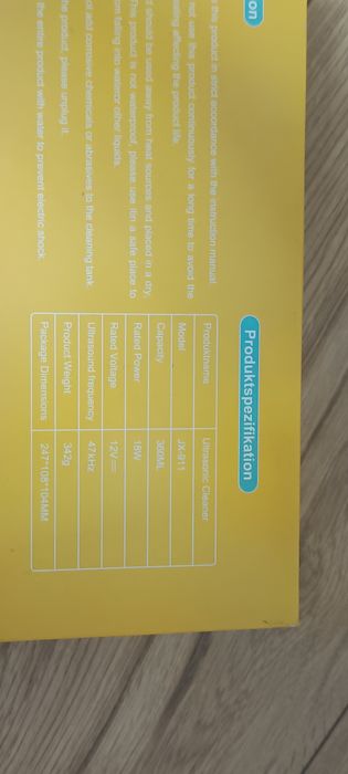 Myjka ultradźwiękowa model JX-911 marki Gisaae.