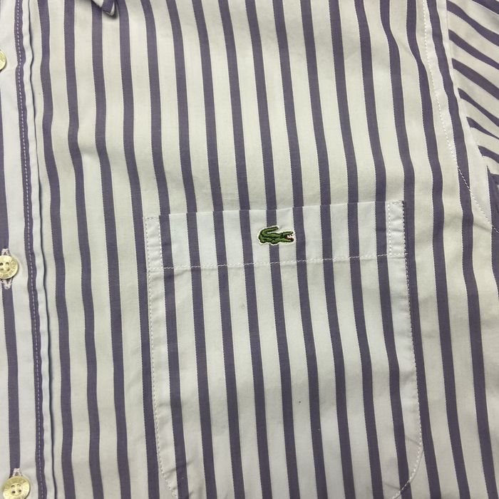 Lacoste koszula męska M 38 bawełna w paski