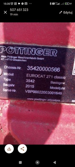 Pottinger kosiarka koła zębate