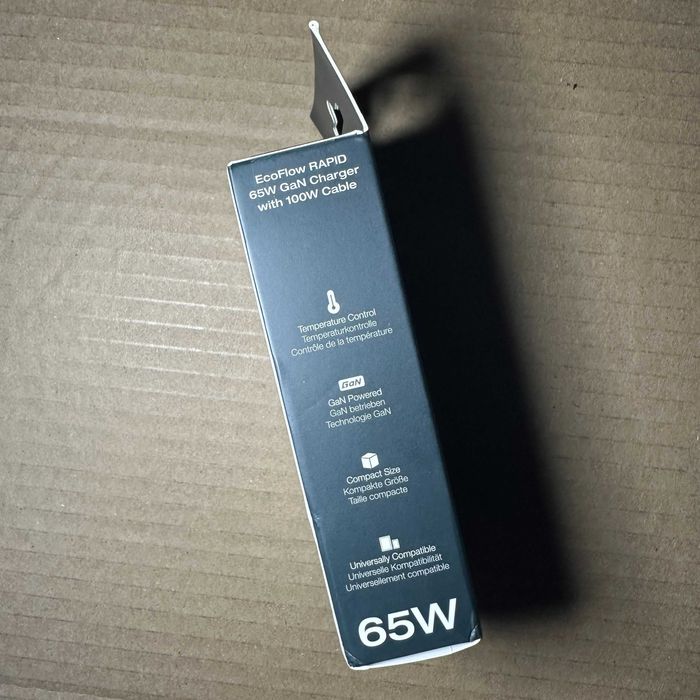 Зарядное устройство EcoFlow RAPID GaN Charger 65W с 100W кабелем!