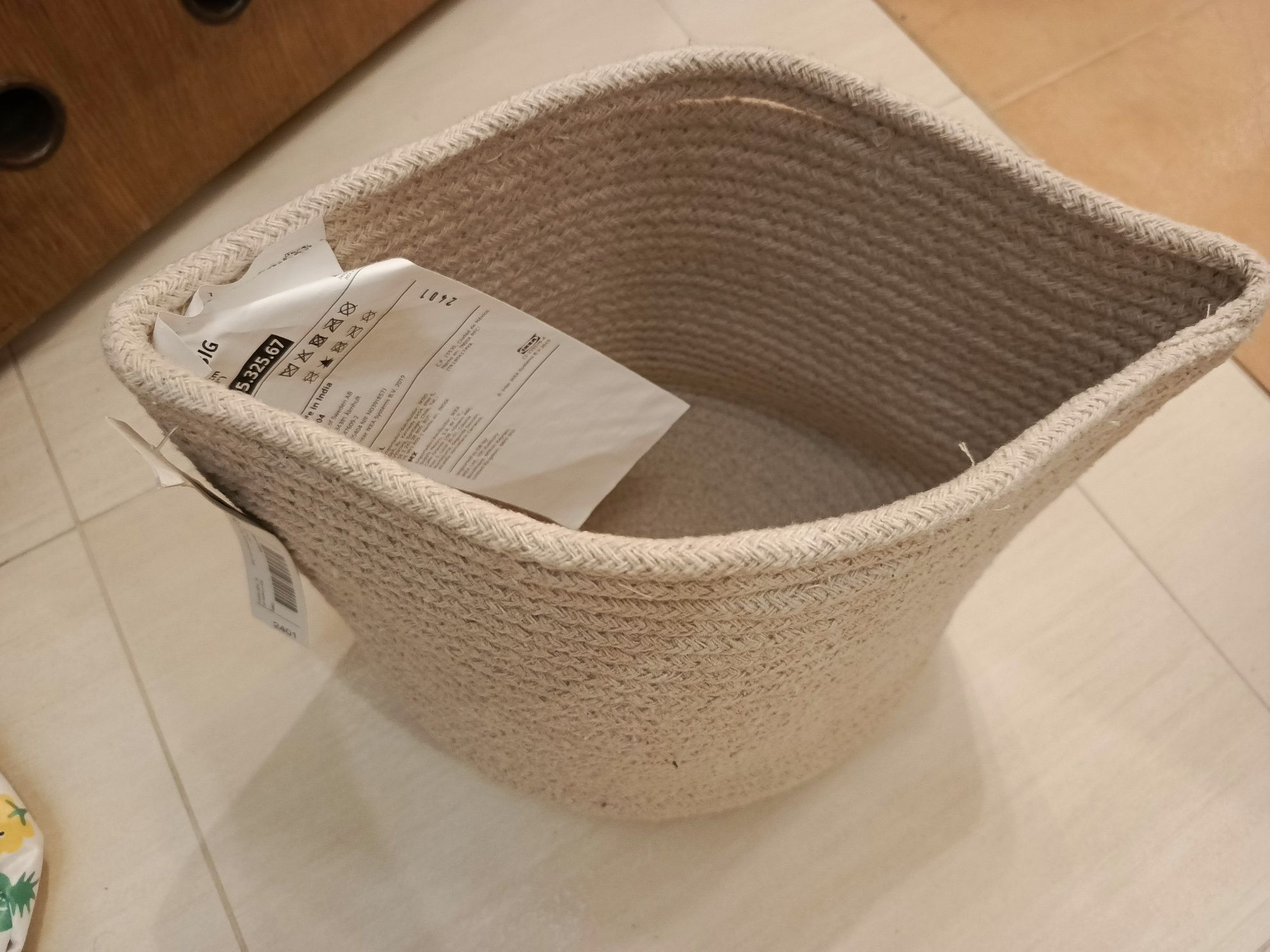 Tjabbig ilea kosz naturalny koszyk worek
