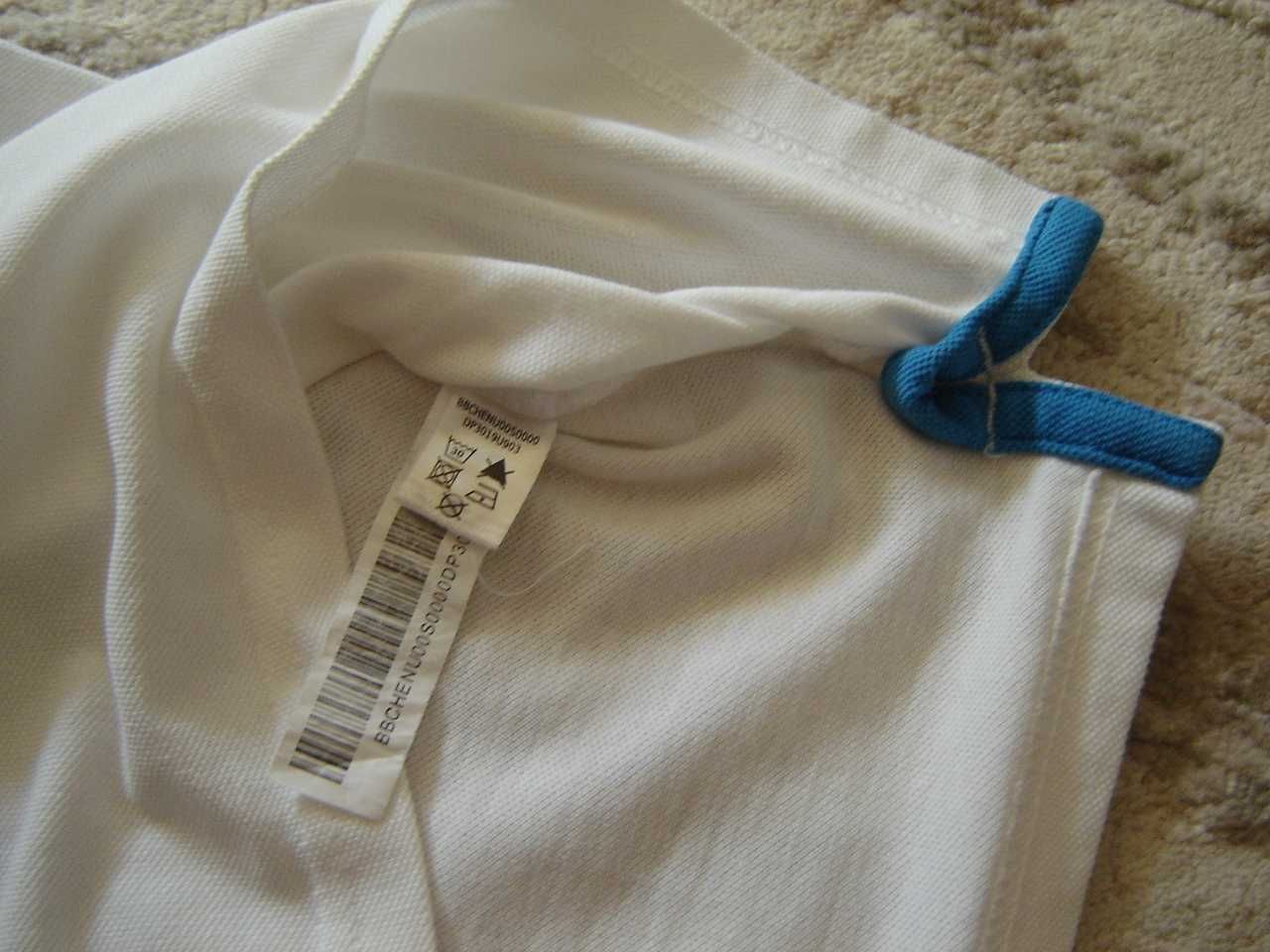 Koszulka męska polo, biała, L, BYTOM-okazja!